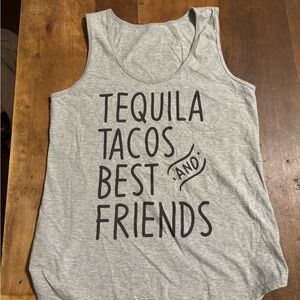 Gray Graphic Tank Top